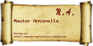 Mauter Antonella névjegykártya
